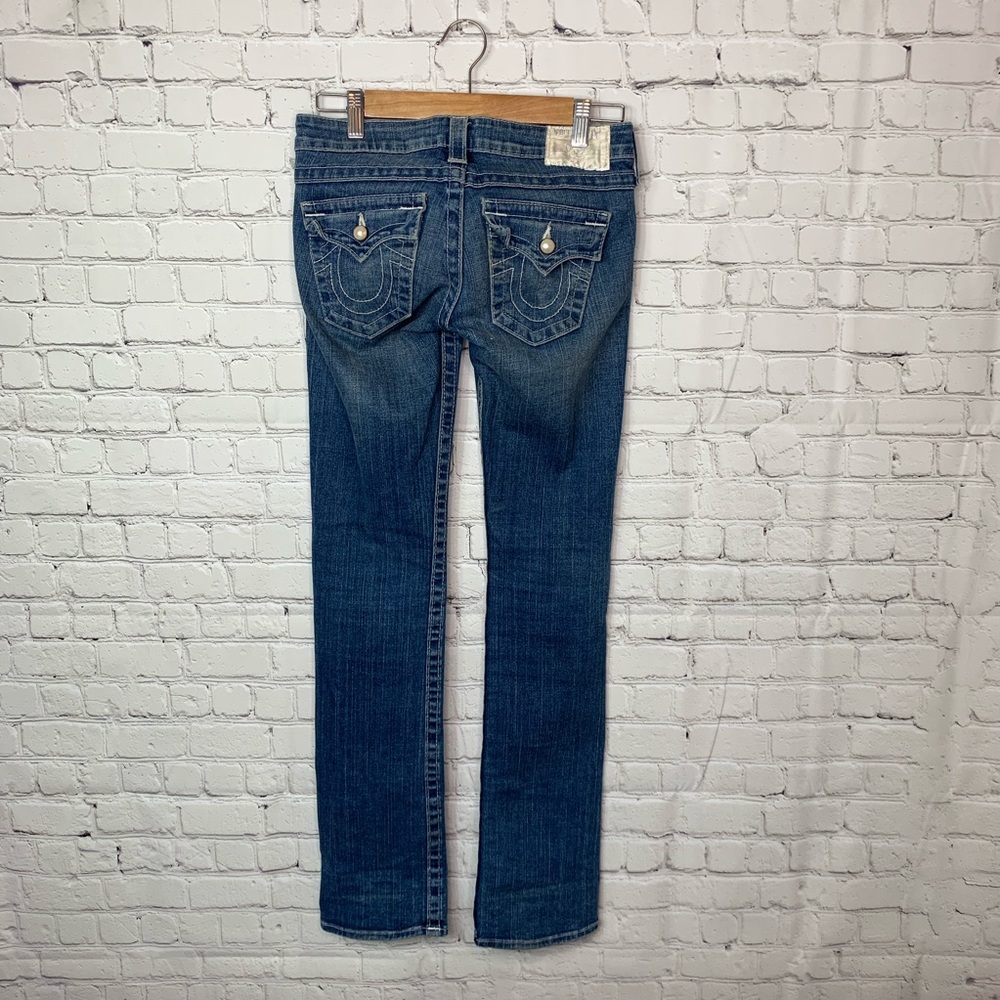 🌈3X$25⚡️True Religion Pearl Straight Leg Jeans 26 - Picture 6 of 8